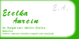 etelka amrein business card